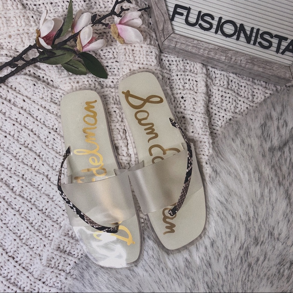 NWT ❤️ Gorgeous Sam Edelman Python & PVC Slides